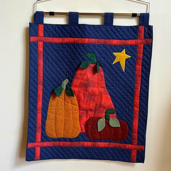 Hand Crafted Other - Halloween handmade quilted Large Pumpkin wall art quilted wall decoration